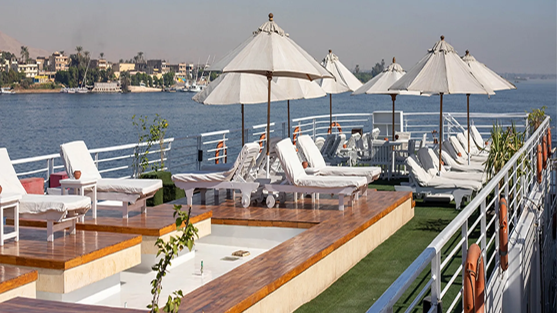 Sun deck of the Salima Nile Cruise Nile cruise